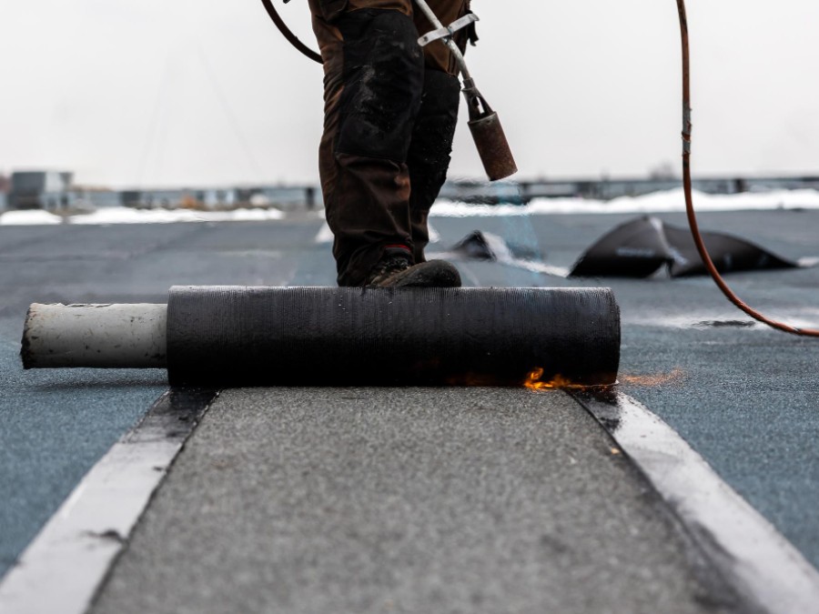 Membrane d-étanchéité toiture plate